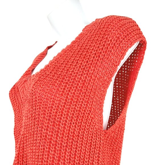 Velvet By Graham & Spencer Peach Knit V-Neck Sleeveless Sweater Size XS - Picture 5 of 13